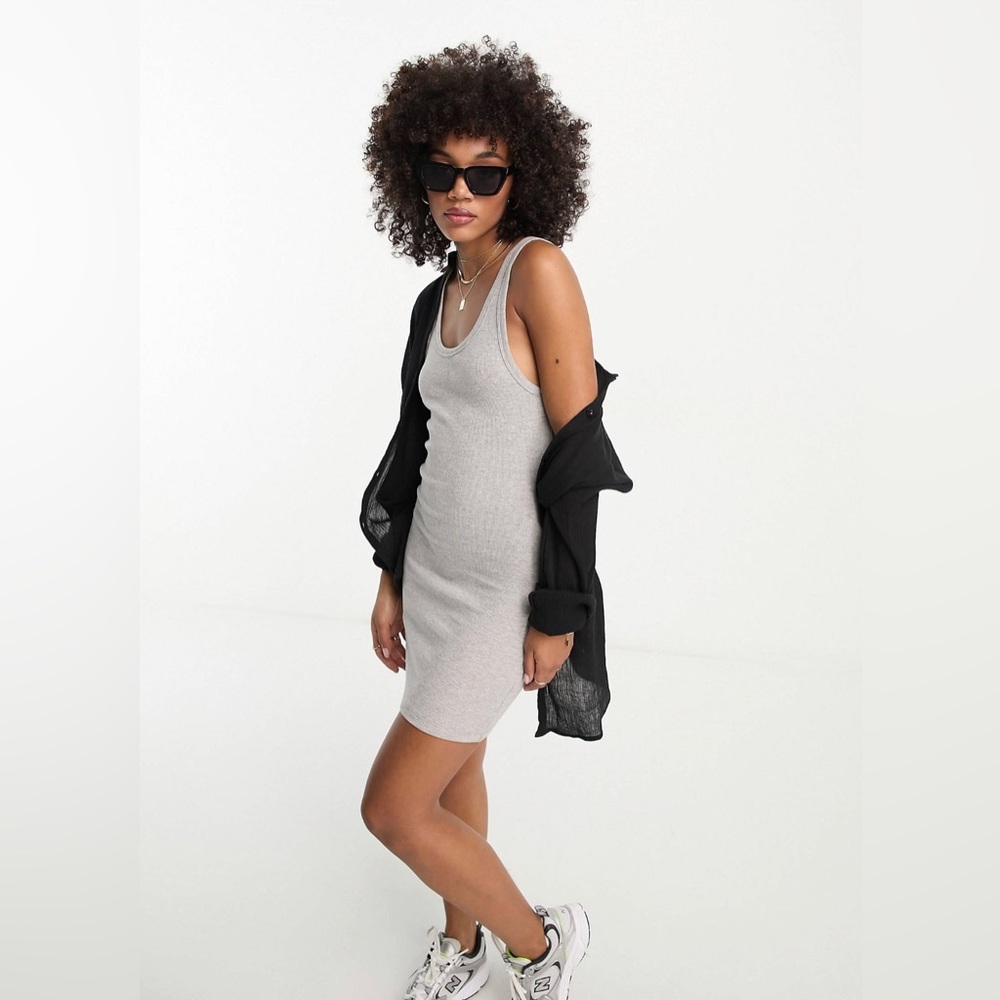 NWT Ribbed Tank Top Mini Dress - Picture 2 of 8
